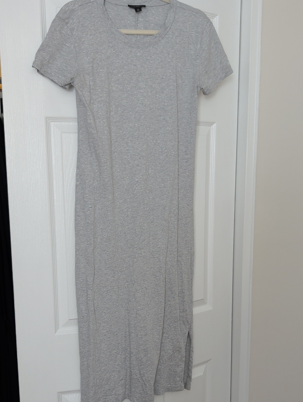J. Crew Heather Gray Short-Sleeve Maxi Dress